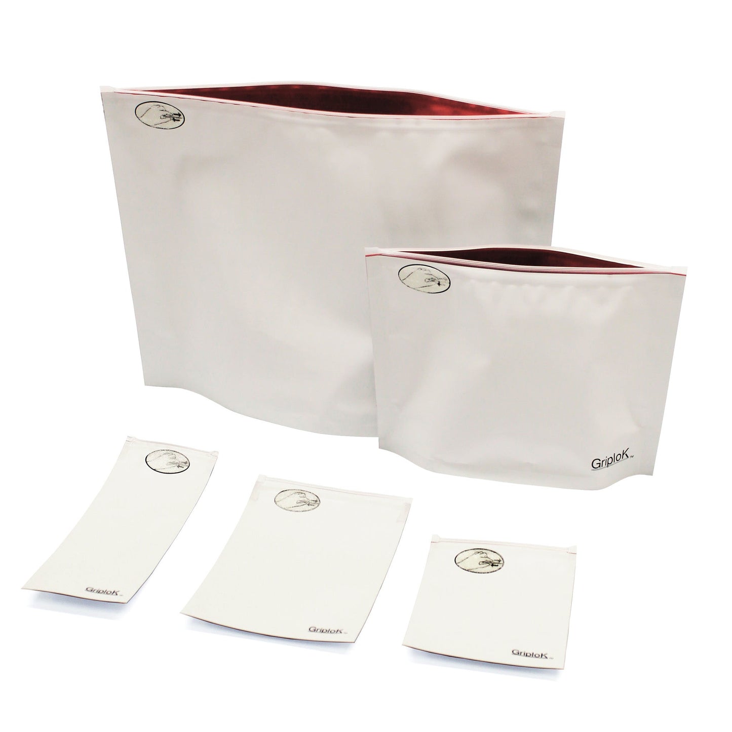 Matte White/Cherry Mylar Pre Roll/Syringe/Vape Pen Bags - 1500 Count ($0.23/unit) | 2.5"x7" - Child Resistant