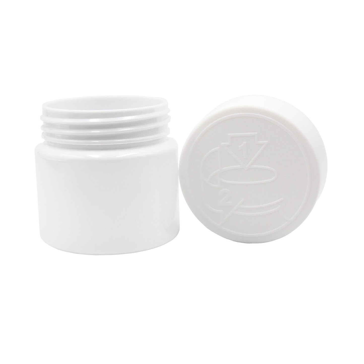 3oz White PET Plastic Jar with CR Lid & PE Liner - 608 Count ($0.35/Unit)
