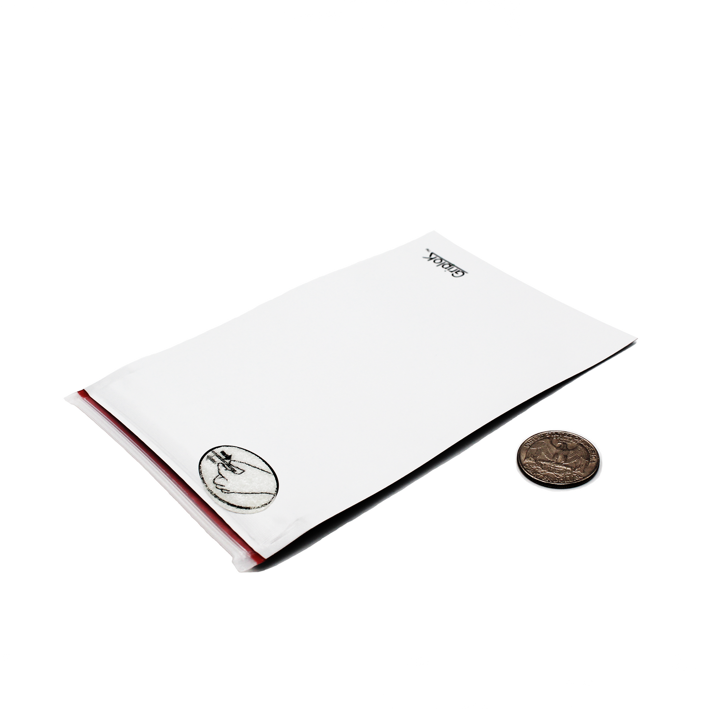 3.5g Matte White/Cherry Mylar Bags - 1300 Count ($0.29/Unit) | 4"x6" - Child Resistant