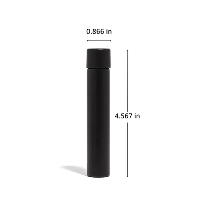 (116 x 22mm) Matte Black Glass Tube with Black CR cap - 416 Count ($0.39/Unit)