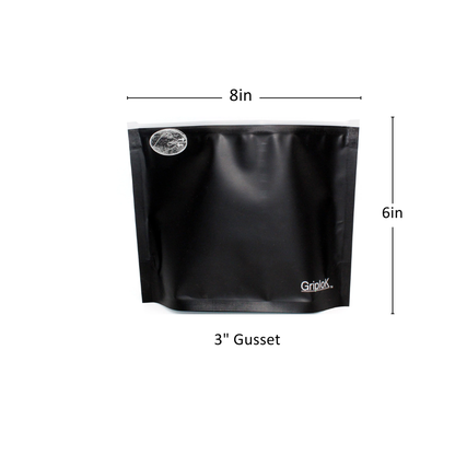 14g Matte Black Exit Bags - 800 Count ($0.45/unit) | 8”x6”x3” - Child Resistant