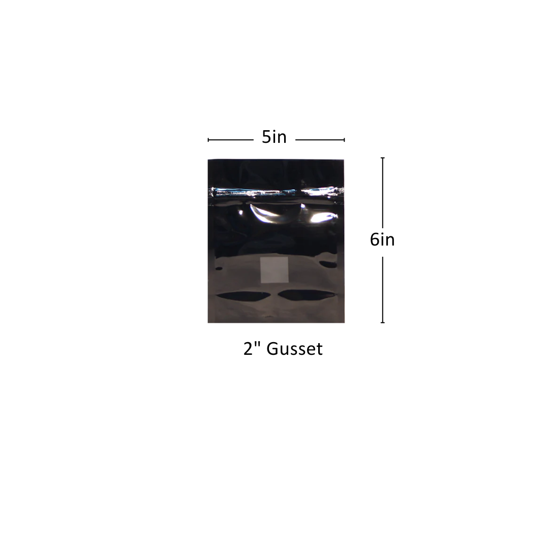 1/2oz Black Grower Storage Bags with Window - 1,000 Count ($0.28/Unit)