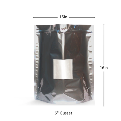 1lb Silver Grower Storage Bags with Window - 250 Count ($1.27/Unit)