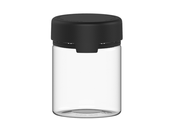 3.5oz Plastic Jars with Lids - Clear Plastic with White Lid - 12
