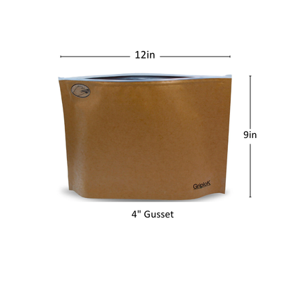 28g Kraft  Exit Bags - 500 Count ($0.54/Unit) | 12"x9"x4" - Child Resistant