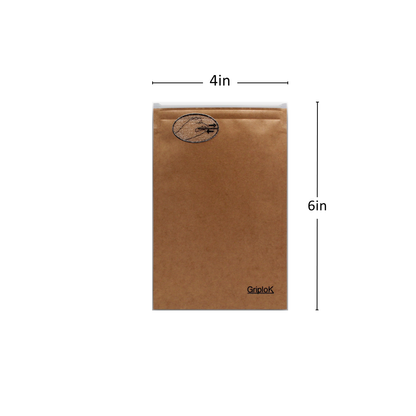 3.5g Kraft Mylar Bags - 1300 Count ($0.29/Unit) | 4"x6" - Child Resistant