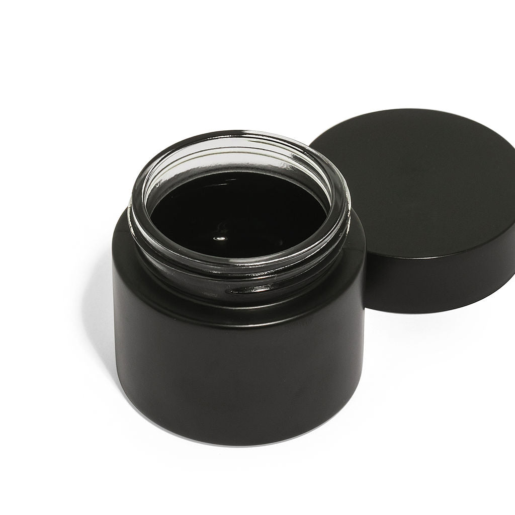 3oz Black Glass Straight-Wall Wide-Mouth Jar with Child-Resistant Lid - 105 Count ($0.85/Unit)