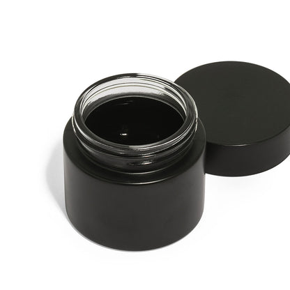 3oz Black Glass Straight-Wall Wide-Mouth Jar with Child-Resistant Lid - 105 Count ($0.85/Unit)