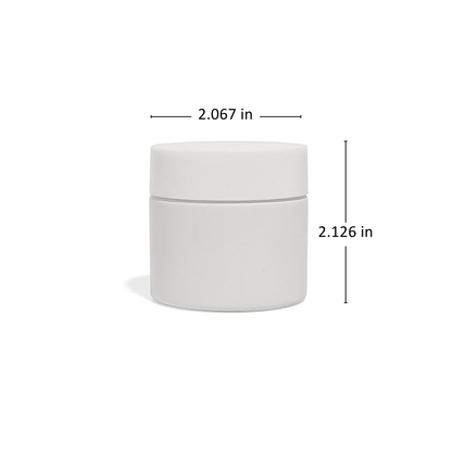 3oz White Glass Straight-Wall Wide-Mouth Jar with Child-Resistant Lid - 105 Count ($0.85/Unit)
