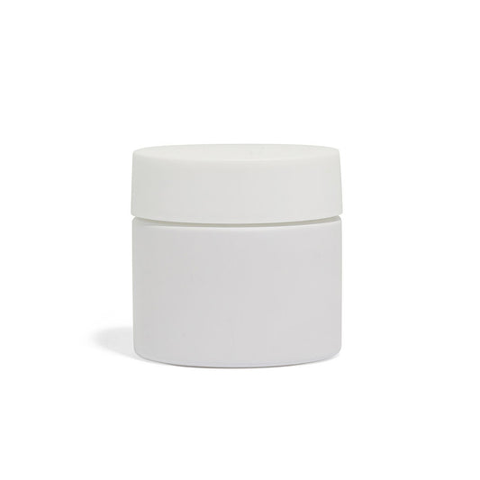 3oz White Glass Straight-Wall Wide-Mouth Jar with Child-Resistant Lid - 105 Count ($0.85/Unit)