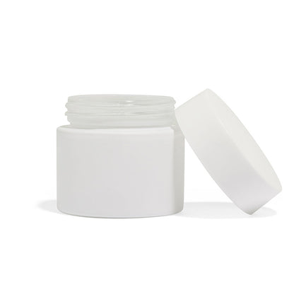 3oz White Glass Straight-Wall Wide-Mouth Jar with Child-Resistant Lid - 105 Count ($0.85/Unit)