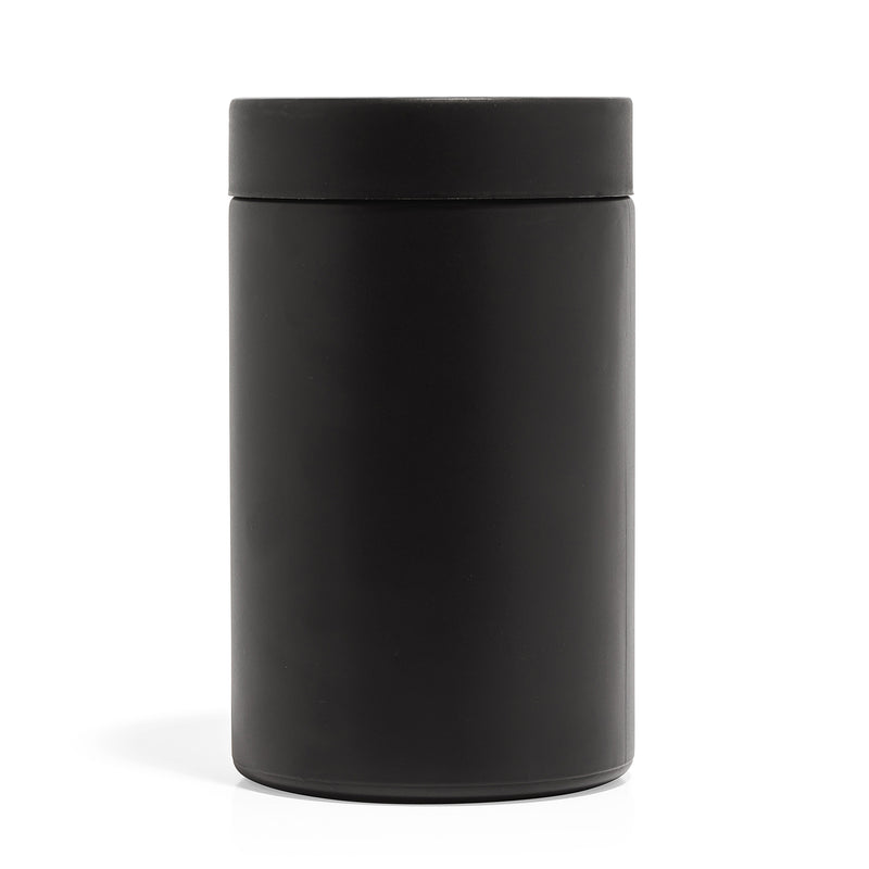 16oz Black Glass Straight-Wall Wide-Mouth Jar with Child-Resistant Lid - 48 Count ($1.28/Unit)