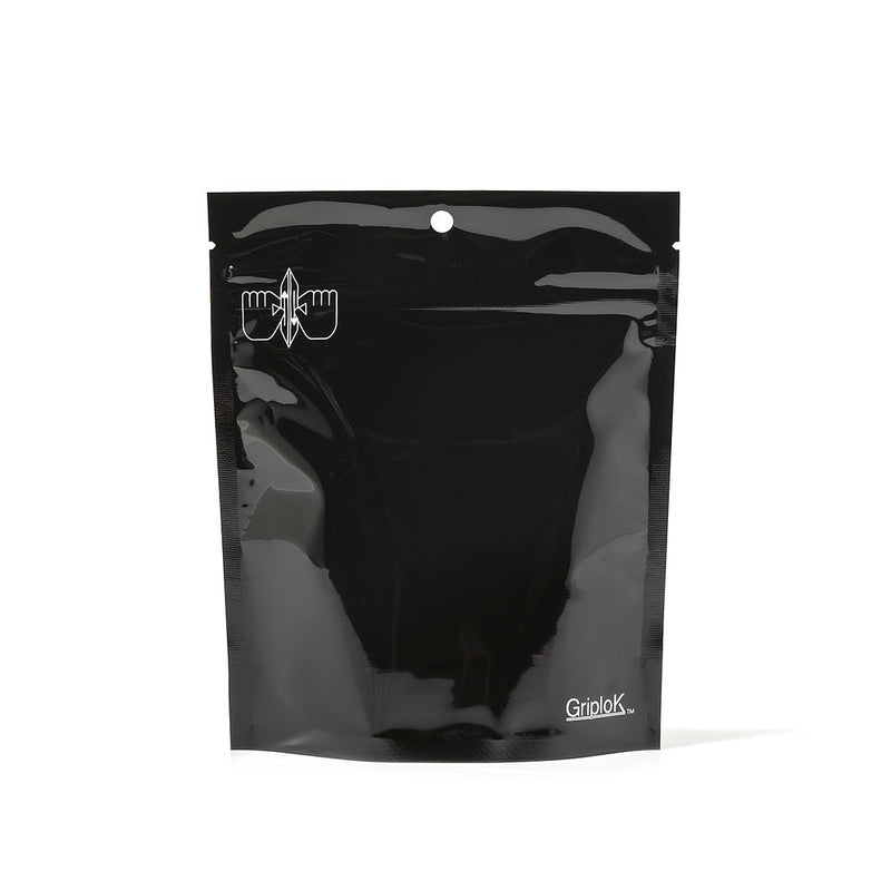 7g Glossy Black Mylar Bag – CR Zipper with Hanger Hole - 2000 Count ($0.27/unit) | 5” x 6” x 2” - Child Resistant