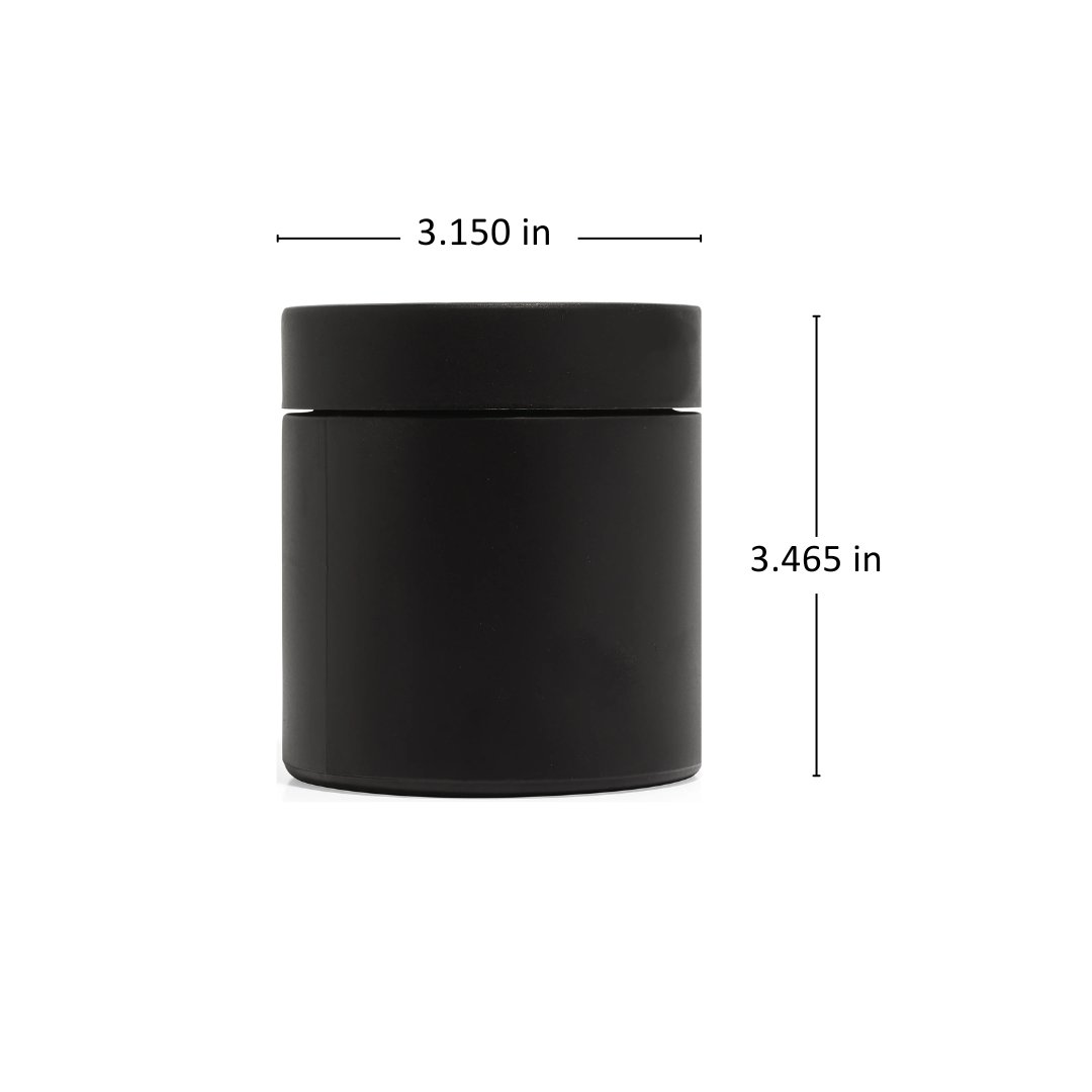 8oz Black Glass Straight-Wall Wide-Mouth Jar with Child-Resistant Lid - 48 Count ($1.43/Unit)