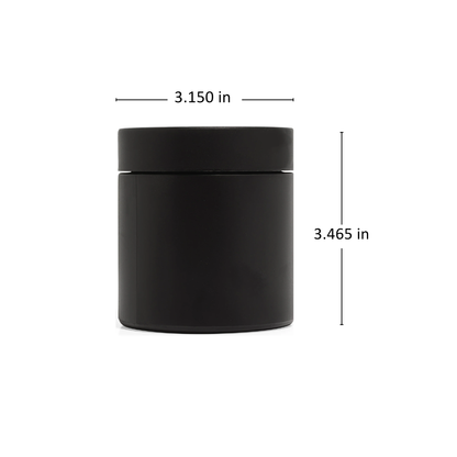 8oz Black Glass Straight-Wall Wide-Mouth Jar with Child-Resistant Lid - 48 Count ($1.43/Unit)
