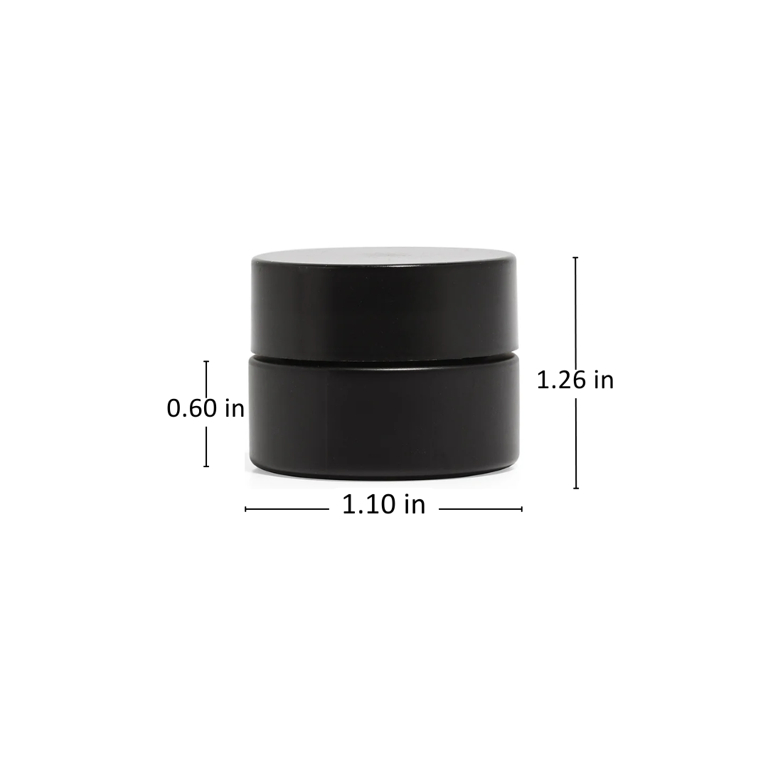 9ml Glass Concentrate Jars With Teflon Lined Flat Lids - 350 Count ($0.58/unit) - Child Resistant