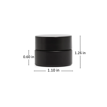 9ml Glass Concentrate Jars With Teflon Lined Flat Lids - 350 Count ($0.58/unit) - Child Resistant