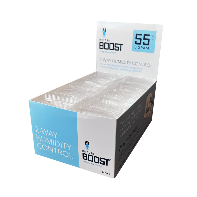 8g RETAIL Integra Humidity Control 55% RH, Individually Overwrapped, w/ HIC, 144 packs per display, 4 displays per master case - 576 Count ($0.46/Unit)