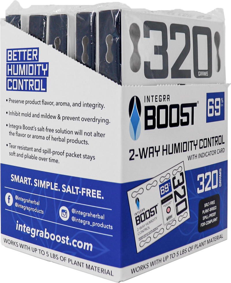 320g RETAIL Integra Humidity Control 69% RH, Individually Overwrapped, w/ HIC, 5 packs per display, 8 displays per master case - 40 Count ($8.40/Unit)