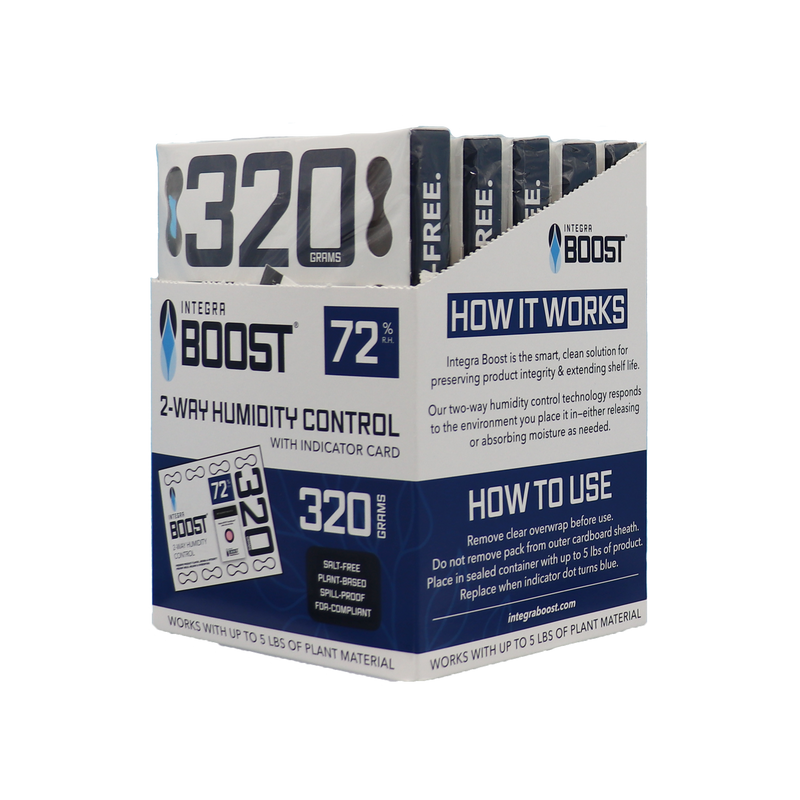 320g RETAIL Integra Humidity Control 72% RH, Individually Overwrapped, w/ HIC, 5 packs per display, 8 displays per master case - 40 Count ($8.40/Unit)