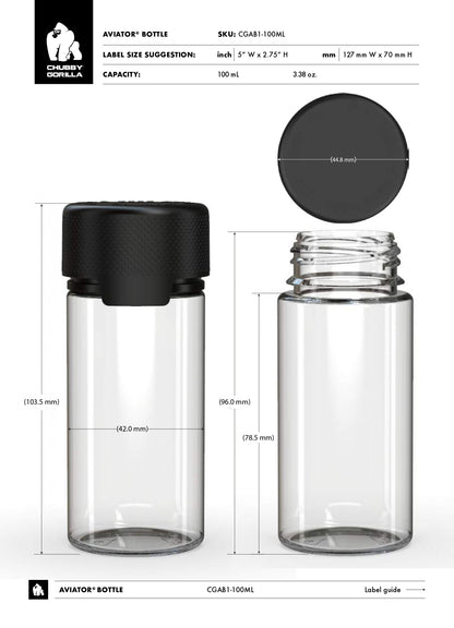100ml Chubby Gorilla Aviator CR Bottle - 400 Count ($0.6233/Unit)