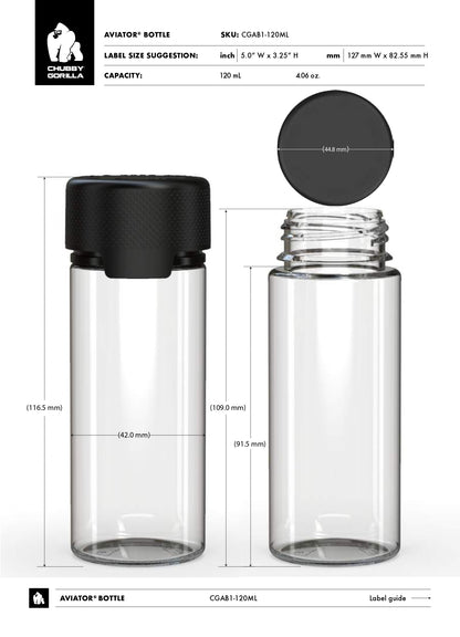 120ml Chubby Gorilla Aviator CR Bottle - 400 Count ($0.6233/Unit)