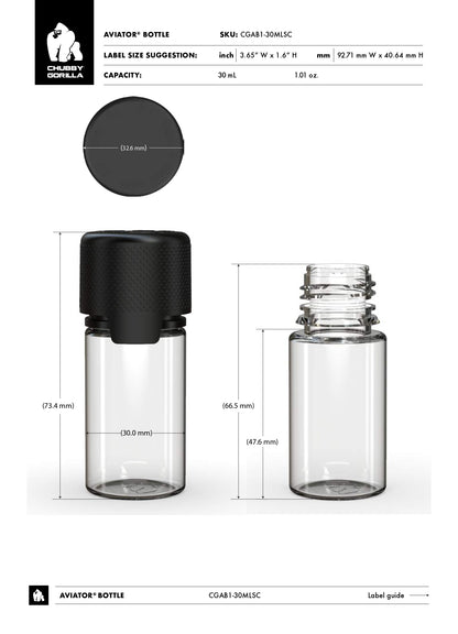 30ml Chubby Gorilla Stubby Aviator CR Bottle - 1000 Count ($0.3896/Unit)