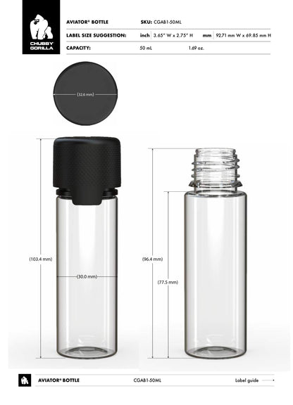 50ml Chubby Gorilla Aviator CR Bottle - 500 Count ($0.4563/Unit)