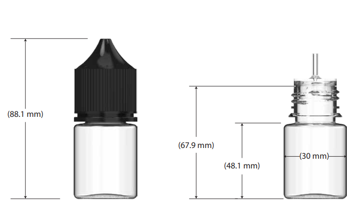 20ML Chubby Gorilla Stubby Unicorn Bottle PET CR - 1000 Count ($0.29/Unit)