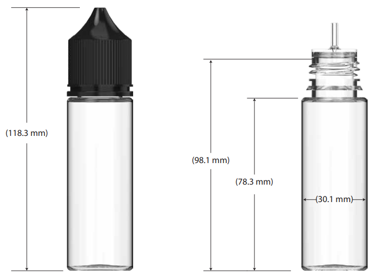 50ML Chubby Gorilla V3 Unicorn Bottle PET CR - 500 Count ($0.3896/Unit)