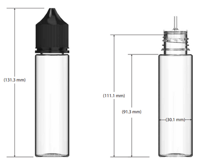 60ML Chubby Gorilla V3 Unicorn Bottle PET CR - 500 Count ($0.3896/Unit)