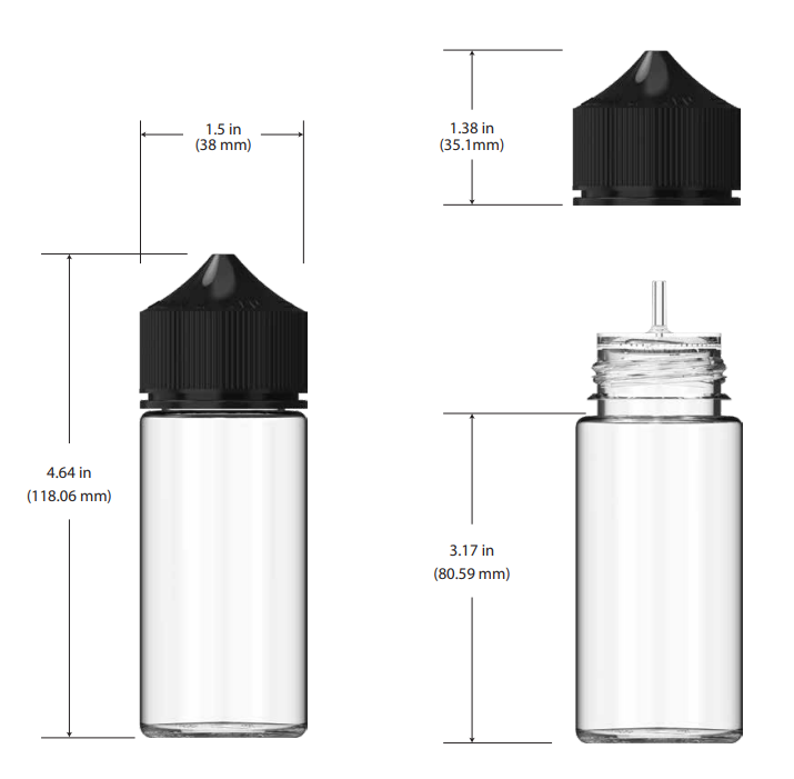 75ML Chubby Gorilla Mini Unicorn Bottle PET CR - 400 Count ($0.4786/Unit)