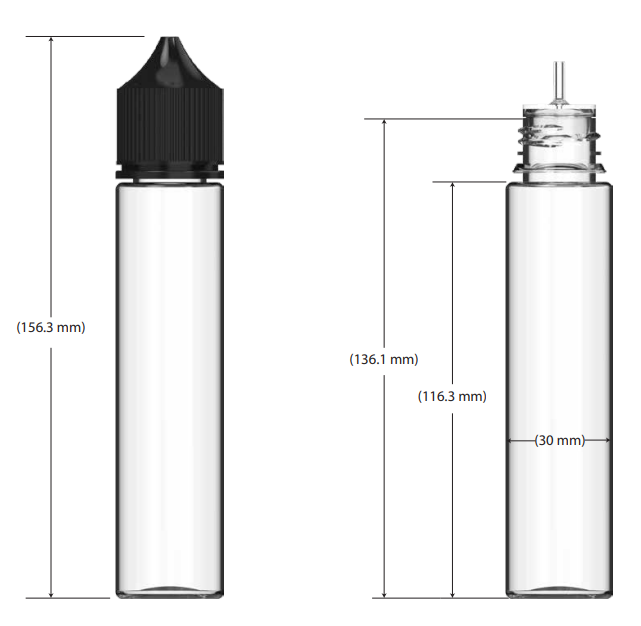 75ML Chubby Gorilla V3 Unicorn Bottle PET CR - 500 Count ($0.4786/Unit)