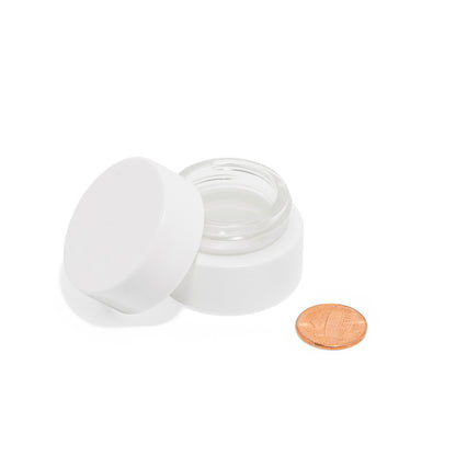 9ml Glass Concentrate Jars With Teflon Lined Flat Lids - 350 Count ($0.58/unit) - Child Resistant