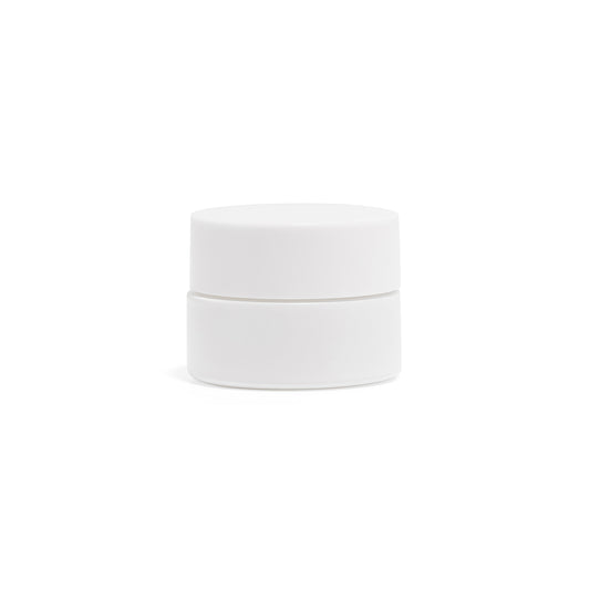 9ml Matte White Glass Concentrate Jar with White CR Flat Cap with No Teflon Liner - 350 Count ($0.58/unit)