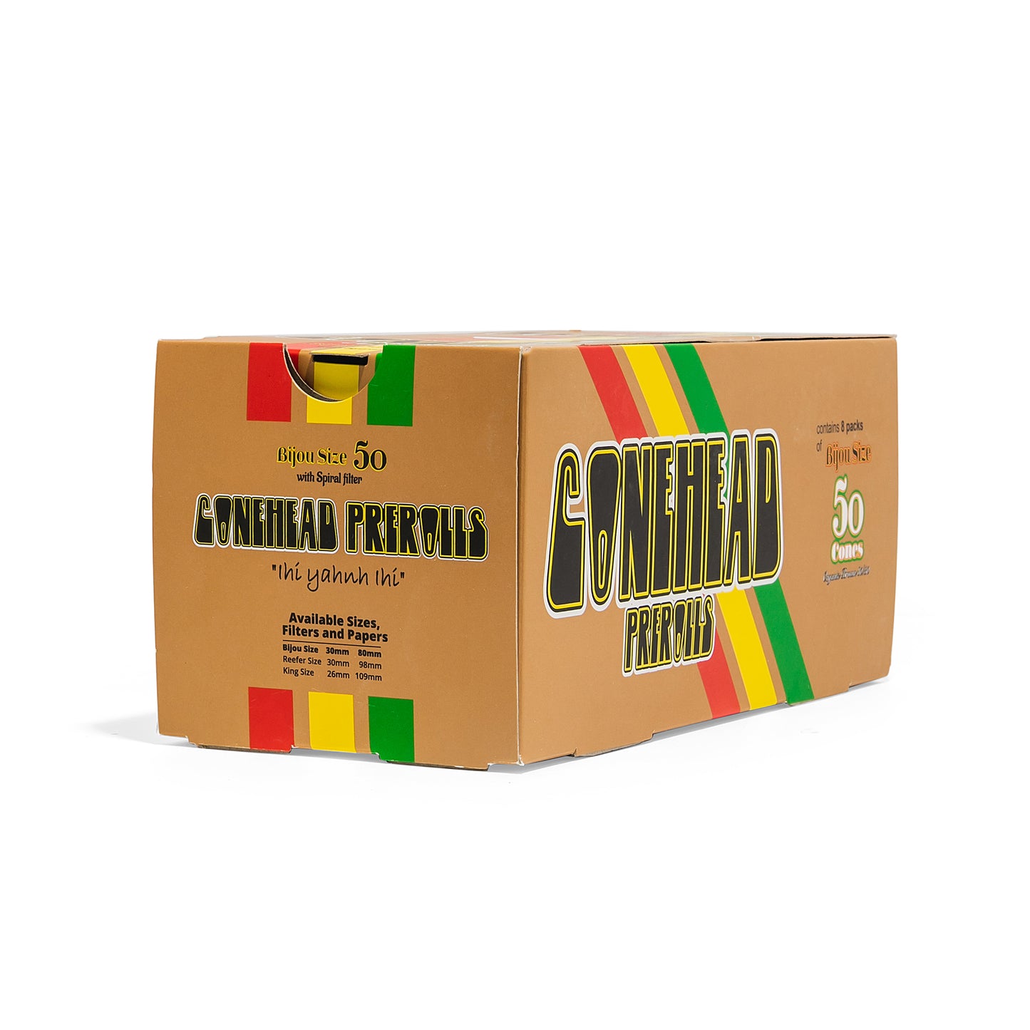 ConeHead Display Box Bijou Size Brown 8 x 50 Packs - 400 count - ($0.1/Unit)