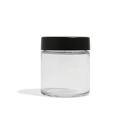 3oz Clear Glass Straight-Wall Wide-Mouth Jar with Child-Resistant Lid - 105 Count ($0.62/Unit)