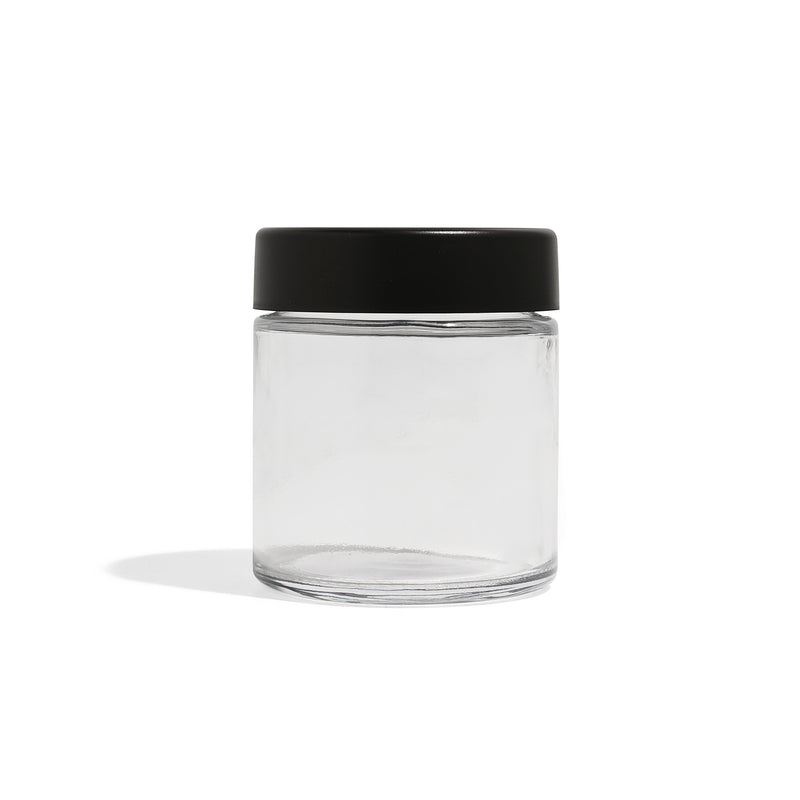 3oz Clear Glass Straight-Wall Wide-Mouth Jar with Child-Resistant Lid - 105 Count ($0.62/Unit)