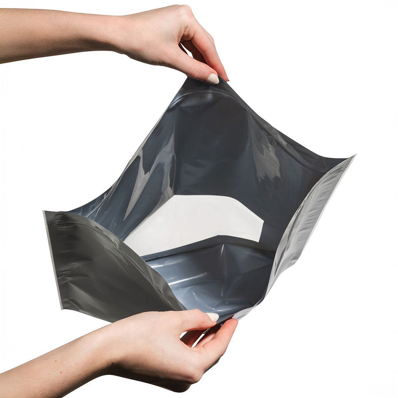 3lb Silver Grower Storage Bags with Window - 250 Count ($1.38/Unit)