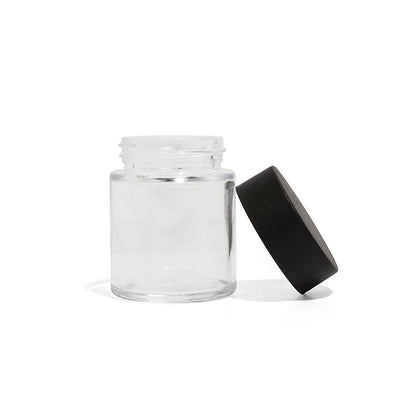 2oz Clear Glass Straight-Wall Jar with Child-Resistant Lid - 144 Count ($0.47/Unit)