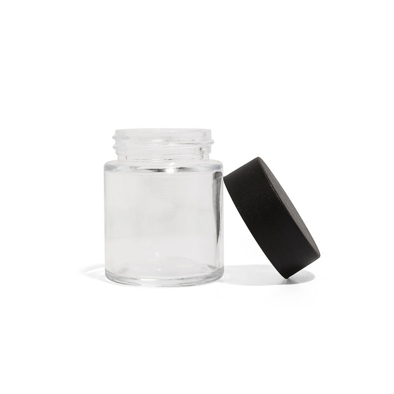 2oz Clear Glass Straight-Wall Jar with Child-Resistant Lid - 144 Count ($0.39/Unit)