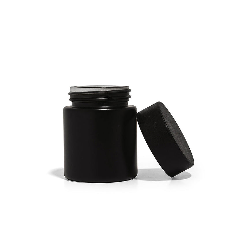 2oz Black Glass Straight-Wall Jar with Child-Resistant Lid - 144 Count ($0.69/Unit)