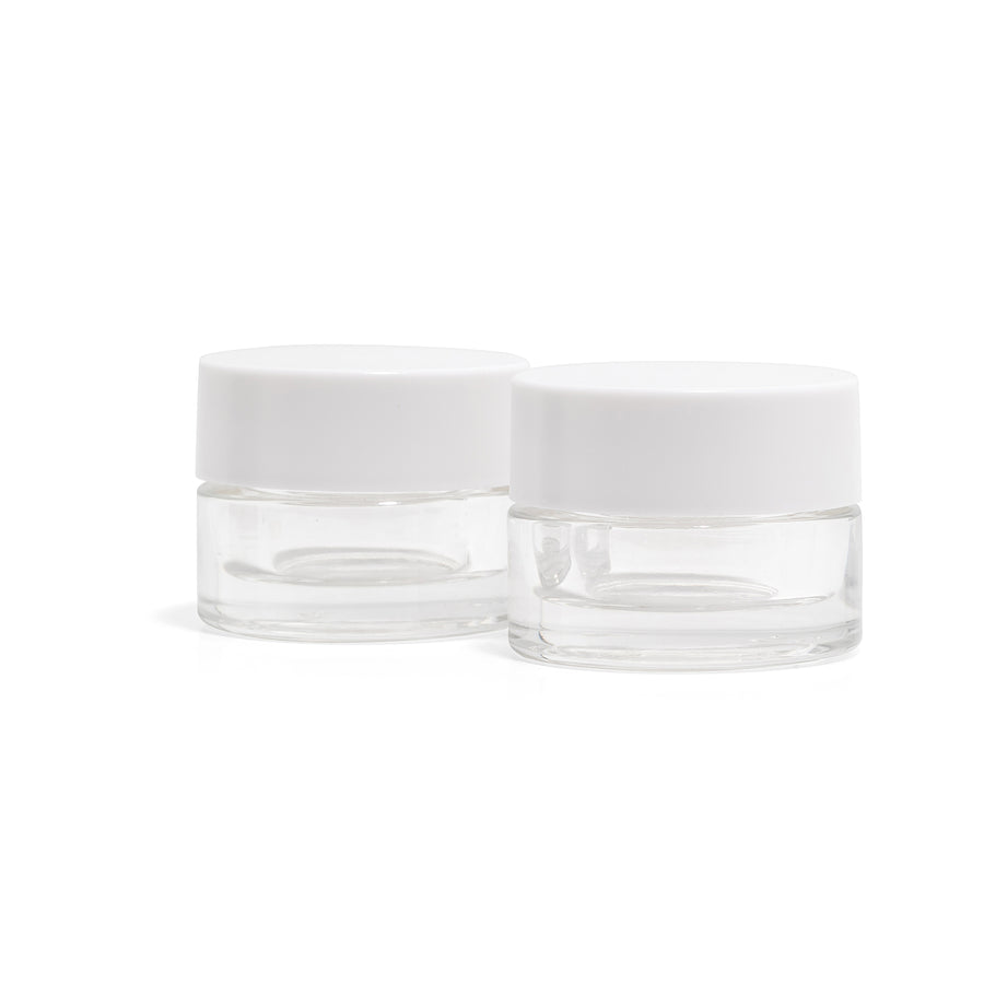 9ml Glass Concentrate Jars With Teflon Lined Flat Lids - 350 Count ($0.58/unit) - Child Resistant