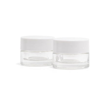9ml Glass Concentrate Jars With Teflon Lined Flat Lids - 350 Count ($0.58/unit) - Child Resistant