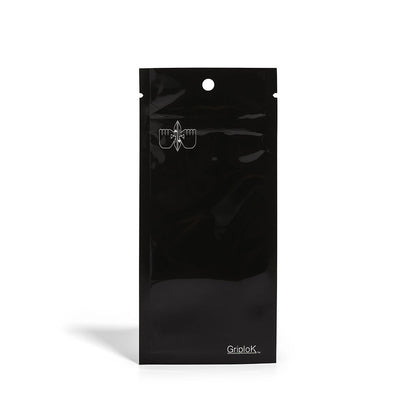Glossy Black Mylar Vape Bag – CR Zipper with Hanger Hole - 3800 Count ($0.16/unit) | 2.5"x6" - Child Resistant