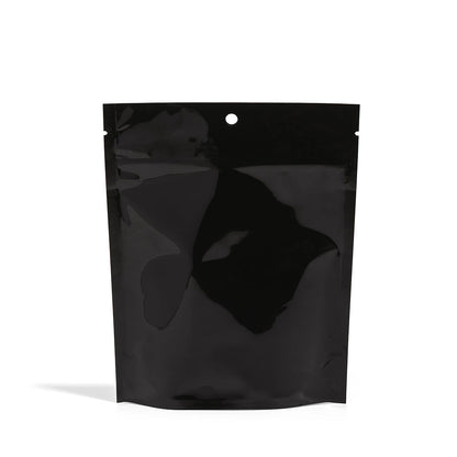 7g Glossy Black Mylar Bag – CR Zipper with Hanger Hole - 2000 Count ($0.27/unit) | 5” x 6” x 2” - Child Resistant