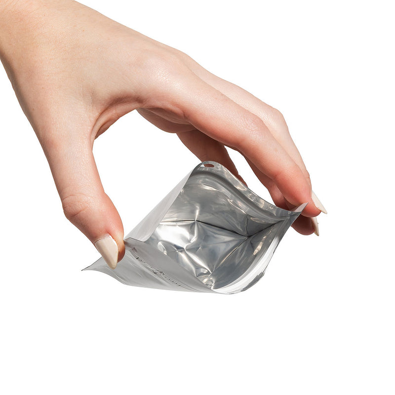 7g Glossy White Mylar Bag – CR Zipper with Hanger Hole - 2000 Count ($0.27/unit) | 5” x 6” x 2” - Child Resistant