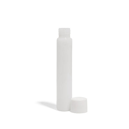 (116 x 22mm) Glossy White Glass Tube with White CR cap - 416 Count ($0.58/Unit)