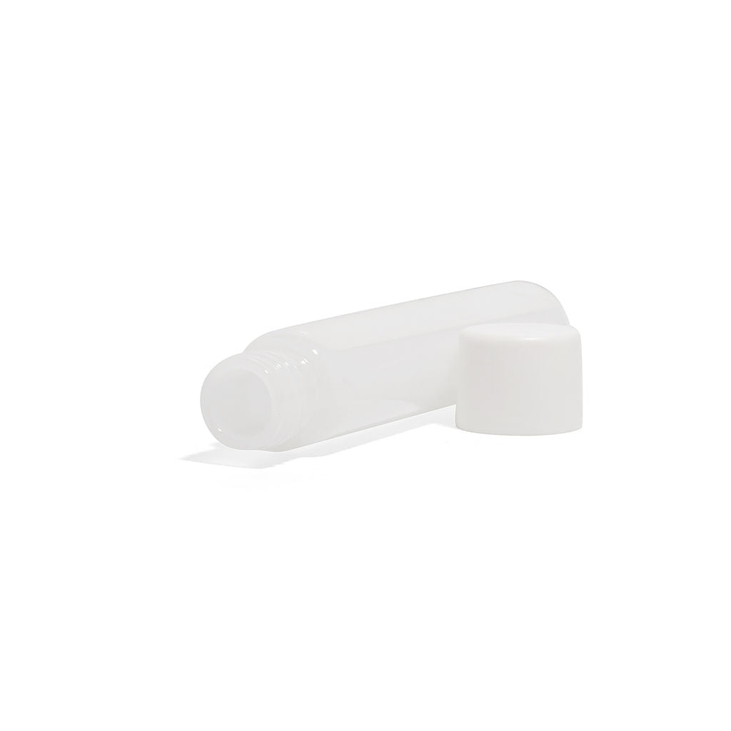 (116 x 22mm) Glossy White Glass Tube with White CR cap - 416 Count ($0.58/Unit)