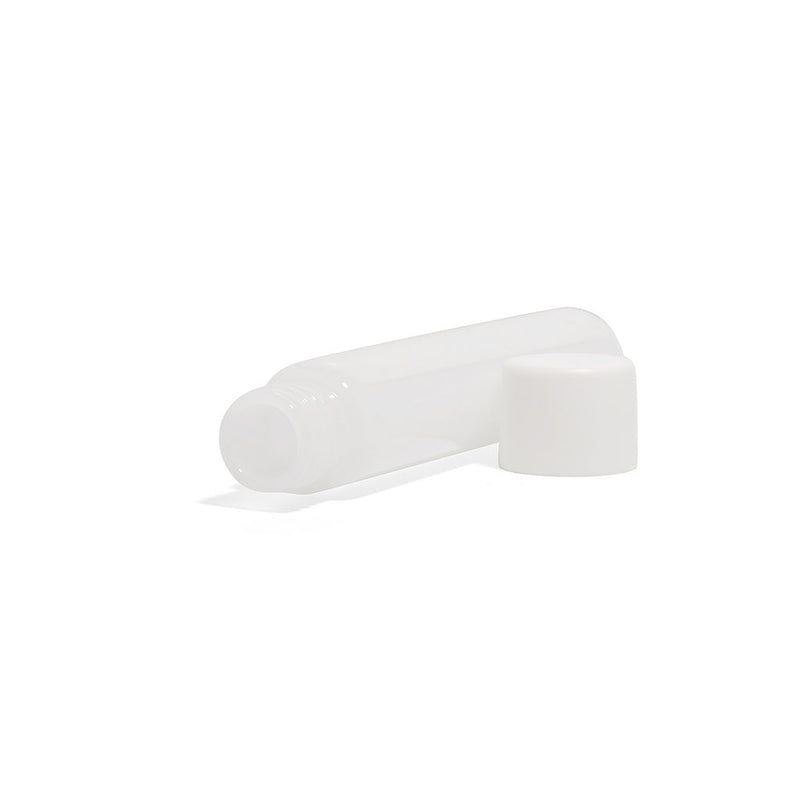 (116 x 22mm) Glossy White Glass Tube with White CR cap - 416 Count ($0.58/Unit)